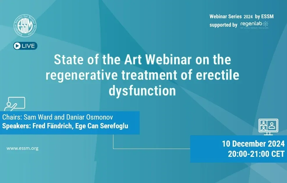 Webinaire « State of the Art » : Traitement régénératif des troubles de l'érection