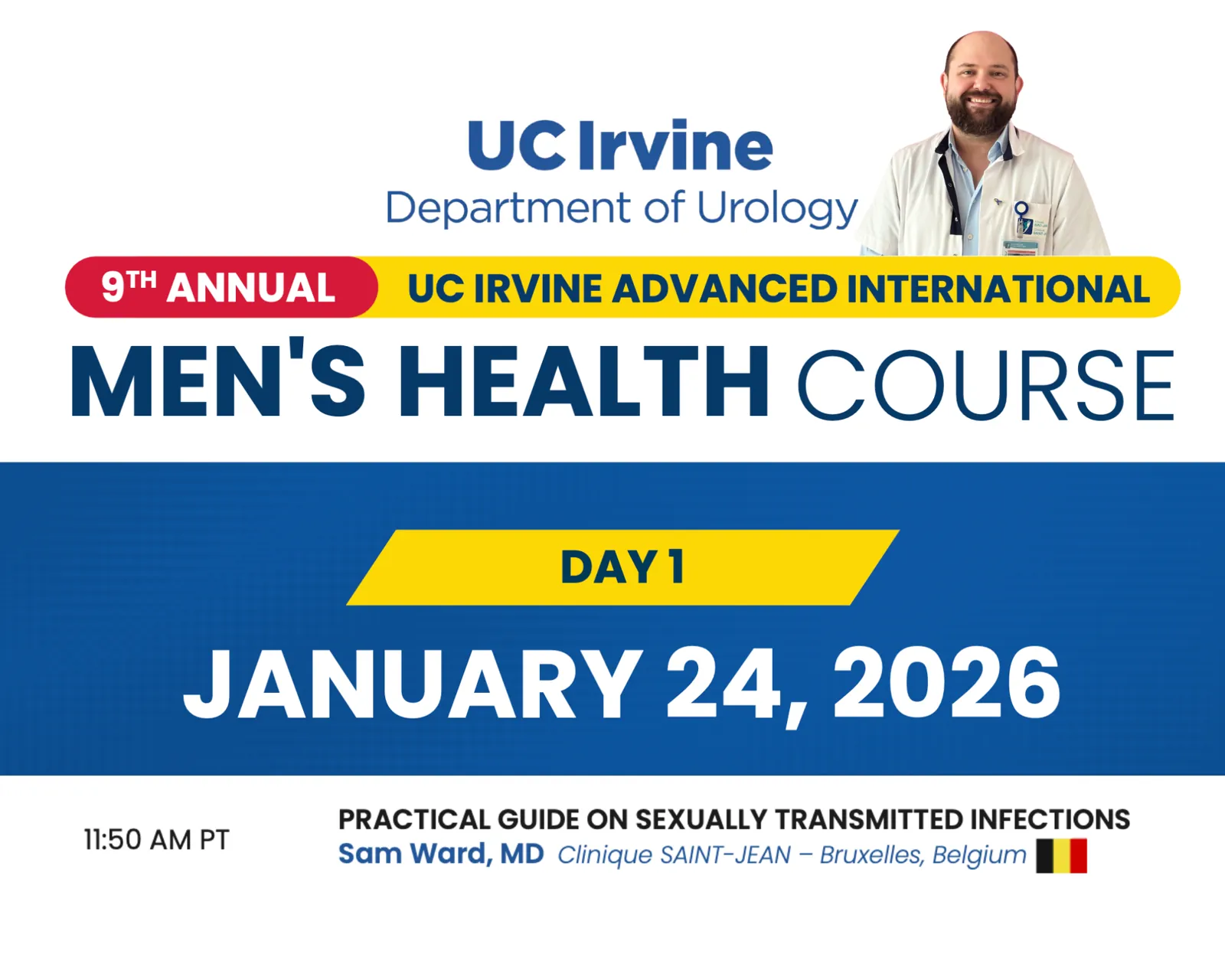 Cours international avancé sur la santé masculine de l'UC Irvine 2026 : guide pratique sur les IST